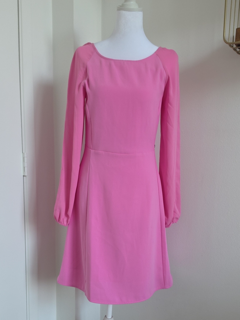 Armani Exchange  Pink Orchid Long-Sleeve A-Line Dress Sz 2